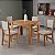 Mesa de Jantar Palace 110x75 c/ 4 Cadeiras MDF - Imagem 1