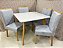 Mesa de Jantar Jade 100x80 c/ 4 Cadeiras Madeira Maciça - Imagem 1