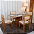 Mesa de Jantar Salina 120x80 c/ 4 Cad. Telinha Santorini Linho Bege Madeira Maciça - Imagem 3