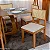 Mesa de Jantar Dubai 160x80  c/ 6 Cad. Telinha Santorini Linho Bege Madeira Maciça - Imagem 3