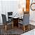 Mesa de Jantar Moscou 90x90 Off c/ 4 Cadeiras Madeira Maciça - Imagem 1