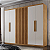Roupeiro Guarda-Roupa Cairo 6P Ripado 1,80m - 100% MDF - Imagem 1