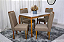 Mesa de Jantar Alegra 120x80 c/ vidro + 4 cadeiras madeira maciça - Imagem 2