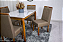 Mesa de Jantar Alegra 120x80 c/ vidro + 4 cadeiras madeira maciça - Imagem 3
