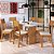Mesa de Jantar Karla 150x76 + com 6 Cadeiras Linho Bege - Imagem 1
