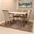Mesa de Jantar Ravena 120x80 + 4 Cadeiras Madeira Maciça - Imagem 3