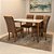 Mesa de Jantar Ravena 120x80 + 4 Cadeiras Madeira Maciça - Imagem 1