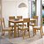 Mesa de Jantar Atlanta 150x76 + 6 Cadeiras Karla Linho Bege - 100% MDF - Imagem 1