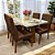 Mesa de Jantar Sintonia 120x80 + 4 Cadeiras Madeira Maciça - Imagem 3
