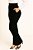 Calça social preta feminina bolsos, do P até o plus size 64/66, tecido jacquard - Imagem 7