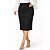Saia Reta preta, do P até o plus size 60/62, cintura alta, suplex - Imagem 1