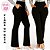 Calça feminina preta bolsos frente, tam. do P até plus size 64/66, tecido grosso - Imagem 6