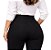 Calça social preta bolsos frente e atrás, Tam. P ao Plus Size 64/66, tecido gorgurinho - Imagem 7
