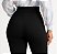 Calça social feminina preta bolsos frente, Tam. P ao Plus Size 64/66, tecido gorgurinho - Imagem 3