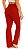Legging Flare com faixa lateral, do P até plus size 60/62, crepe de malha vermelho - Imagem 3