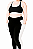 Calça Legging bolsos preta/branco do P ao Plus Size (64/66), cintura alta, tecido suplex grosso - Imagem 5