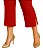 Calça Capri/Pantacourt fenda vermelha bolsos, do P até o plus size 60/62, cintura alta, crepe de malha - Imagem 2