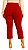 Calça Capri/Pantacourt fenda vermelha bolsos, do P até o plus size 60/62, cintura alta, crepe de malha - Imagem 3