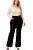 Calça preta social bolsos, do P até Plus Size 64/66, tecido crepe de malha encorpado. - Imagem 1