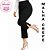 Calça Capri/Pantacourt fenda preta, do P até o plus size 64/66, cintura alta, crepe de malha - Imagem 1