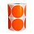 Rolo Etiqueta Bolinha Laranja 50X50mm Couchê Adesiva 585UN (31M) - Imagem 3