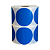 Rolo Etiqueta Bolinha Azul 50X50mm Couchê Adesiva 585UN (31M) - Imagem 3