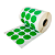 Rolo Etiqueta Bolinha Verde 25X25mm Couchê Adesiva 1000UN (10M) - Imagem 1