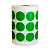 Rolo Etiqueta Bolinha Verde 25X25mm Couchê Adesiva 1000UN (10M) - Imagem 3