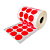 Rolo Etiqueta Bolinha Vermelha 25X25mm Couchê Adesiva 1000UN (10M) - Imagem 1