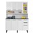 Kit Cozinha Compacta Itatiaia Florença 8 Portas 2 Gavetas 140cm Branco - Imagem 1