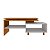 Mesa de Centro Bechara Lima 90cm Nature/Off White - Imagem 4