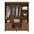 Kit Moval (Roupeiro 912 + Cômoda 913)  Castanho Wood - Imagem 5