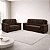 Conjunto Sofá 2 e 3 Lugares Flash Paris Suede Marrom - Imagem 1
