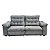 Sofá Retrátil e Reclinável 2.30m Flash Alemanha Suede Cinza - Imagem 1
