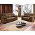 Conjunto Sofá 2 e 3 Lugares Flash Chicago Suede Marrom - Imagem 2