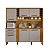 Kit Cozinha Compacta 6 Portas 2 Gavetas 200 x 200cm Salleto Catar Cinamomo/Off White - Imagem 3