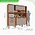 Kit Cozinha Compacta 6 Portas 2 Gavetas 200 x 200cm Salleto Catar Cinamomo/Off White - Imagem 3