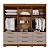 Guarda Roupa Casal 6 Portas 9 Gaveta Dinamarca Salleto Cinamomo com Off - Imagem 3