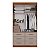 Guarda Roupa Solteiro 2 Portas 6 Gavetas Turim Slim Salleto Cinamomo com Off White - Imagem 3