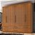 Guarda Roupa Zanzini Maximus Plus 6 Portas 6 Gavetas 230cm × 230cm × 46 cm Cinamomo - Imagem 2