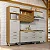 Paneleiro 2 Portas 3 Gavetas Nesher Princesa Freijo/Off white - Imagem 2