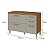 Balcão de Cozinha Nesher Princesa 120cm 2 Portas 3 Gavetas Freijó com Off White - Imagem 5