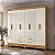 Guarda Roupa Moval Flórida Casal 8 Portas 4 Gavetas  2,04m x 2,04m x 0,47m Freijó com Off White - Imagem 2