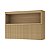 Armário Aéreo 120cm 1 Porta e Nicho Nesher Marquesa Nature com Verde - Imagem 1