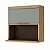 Armário Aéreo 80cm 1 Porta e Nicho  Nesher Marquesa Nature com Verde - Imagem 1