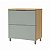 Balcão de Cozinha 80cm 1 Porta 1 Gaveta Nesher Marquesa Nature/Verde - Imagem 1