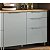 Balcão Cozinha 120cm 1 Porta 3 Gavetas Nesher Marquesa Nature/Verde - Imagem 4
