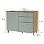 Balcão Cozinha 120cm 1 Porta 3 Gavetas Nesher Marquesa Nature/Verde - Imagem 6
