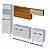 Armário Aéreo Nesher Princesa 2 Portas Nicho 200cm MDF Freijó com Off White - Imagem 3