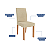 Mesa Cimol Sophia 0,95m x 0,95m CInamomo com Off White com vidro 4 Cadeiras Maia Gengibre - Imagem 6